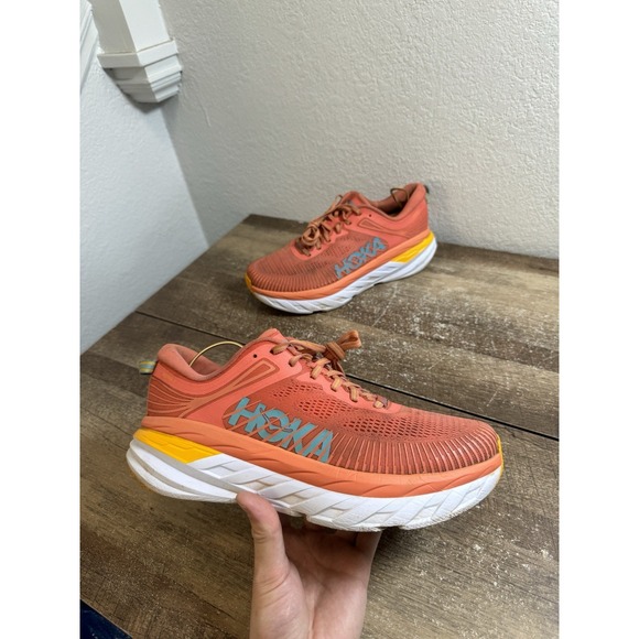 Hoka One One Shoes - Hoka One One Bondi 7 Camellia Costal Shade Women's Running Shoes Size 10